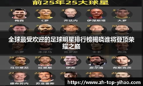 全球最受欢迎的足球明星排行榜揭晓谁将登顶荣耀之巅